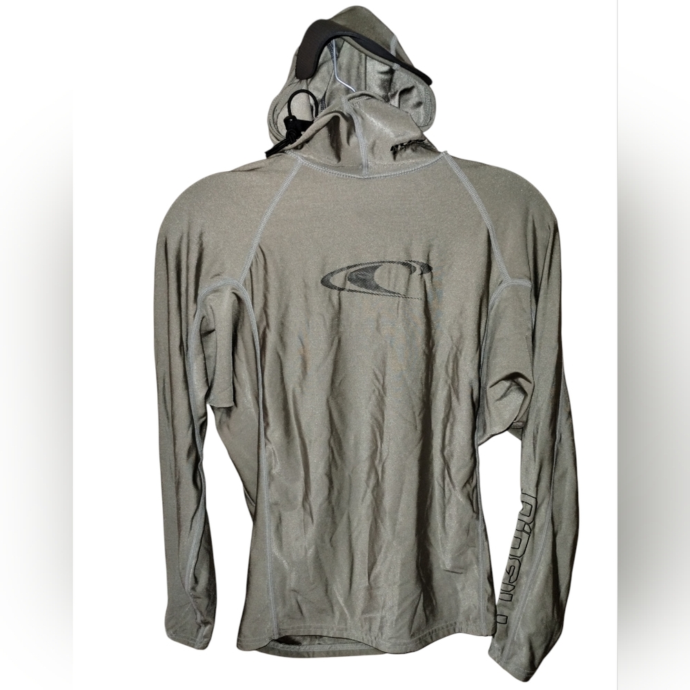 Vtg O'Neill "O'zone 5" Swim Hoodie XL UV Protect Olive Visor A